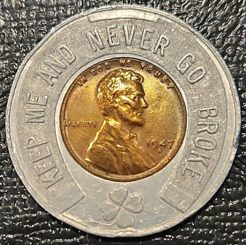 1947d lincoln cent encased - 1947d,